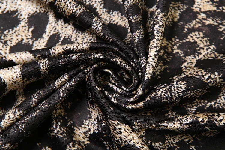 kliou Suspendency Maxi Dress Women Leopard Panelled Draped GlowCart