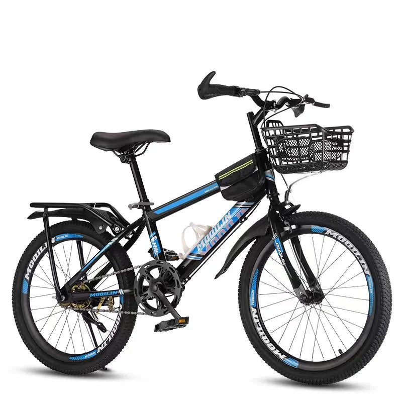 New 22-inch Children's Mountain Bike for Boys and Girls with Gears - Ideal for Students Commuting to School GlowCart