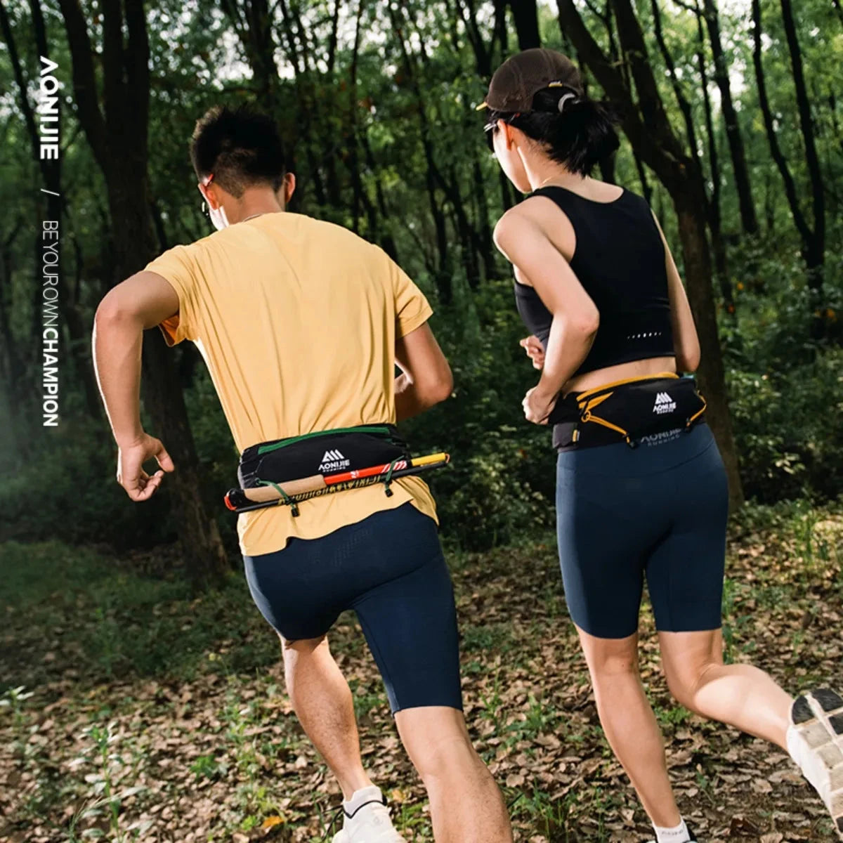 AONIJIE W8141 Running Belt Bag Outdoor Breathable Lightweight Woman Man Waist Pack with 500ml Water Bottle Soft Flask GlowCart