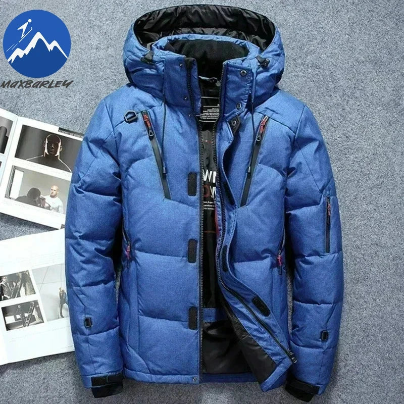 Winter Thickened Men Down Jacket Climbing Hunting Hooded GlowCart