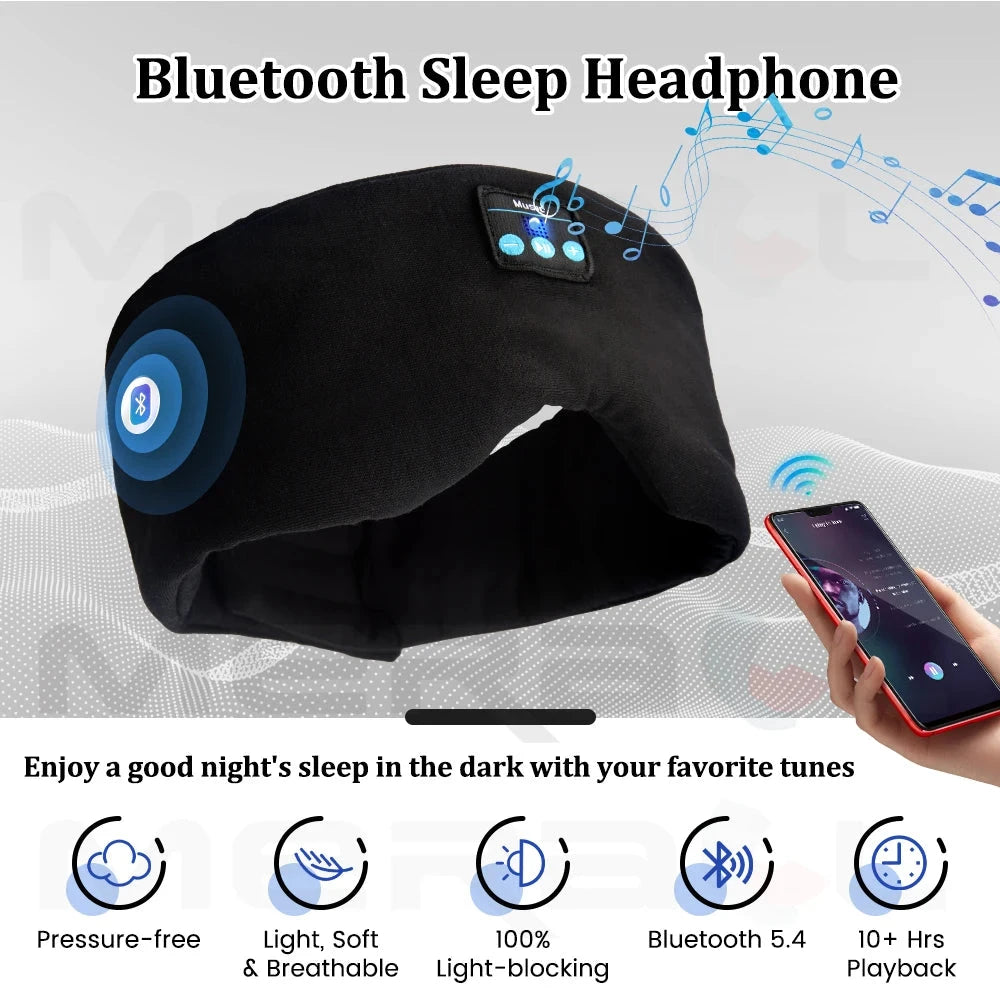 Mask for Sleep Headphones Bluetooth Travel 3D Eye Mask Music GlowCart