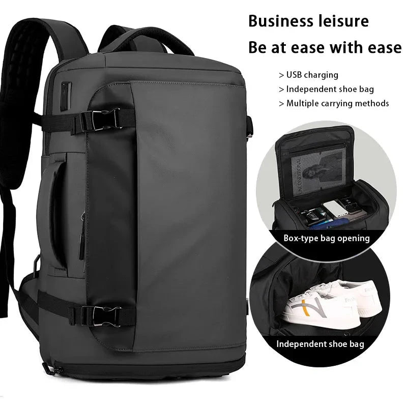 New Box-Type Open Pocket Backpack, Independent Shoe Bag GlowCart