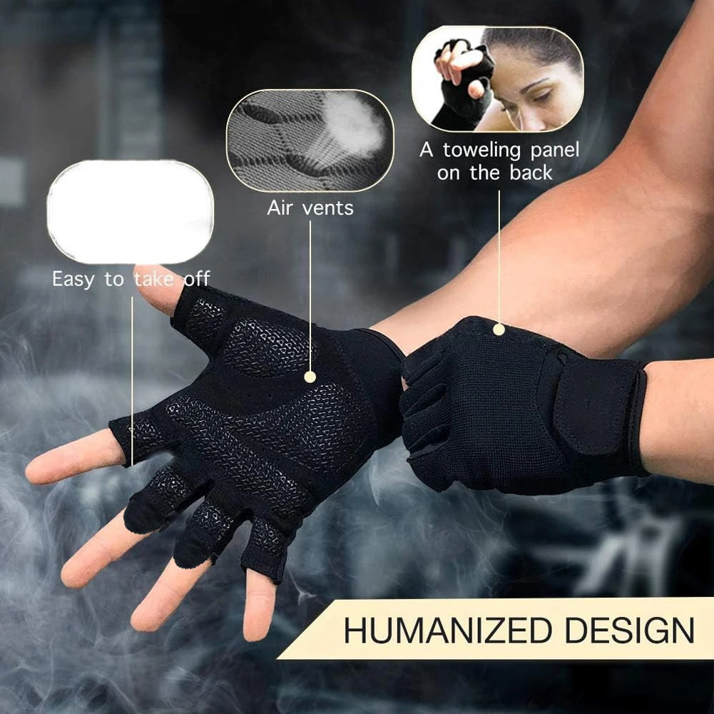 Weight Lifting Gloves Half Finger Workout Gloves Exercise Gloves for Men and Women for Weight Lifting Cycling Gym Training GlowCart
