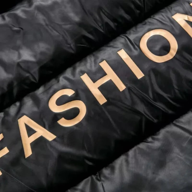 Mens Winter Puffer Jacket Black Warm Thickened Hooded Down GlowCart