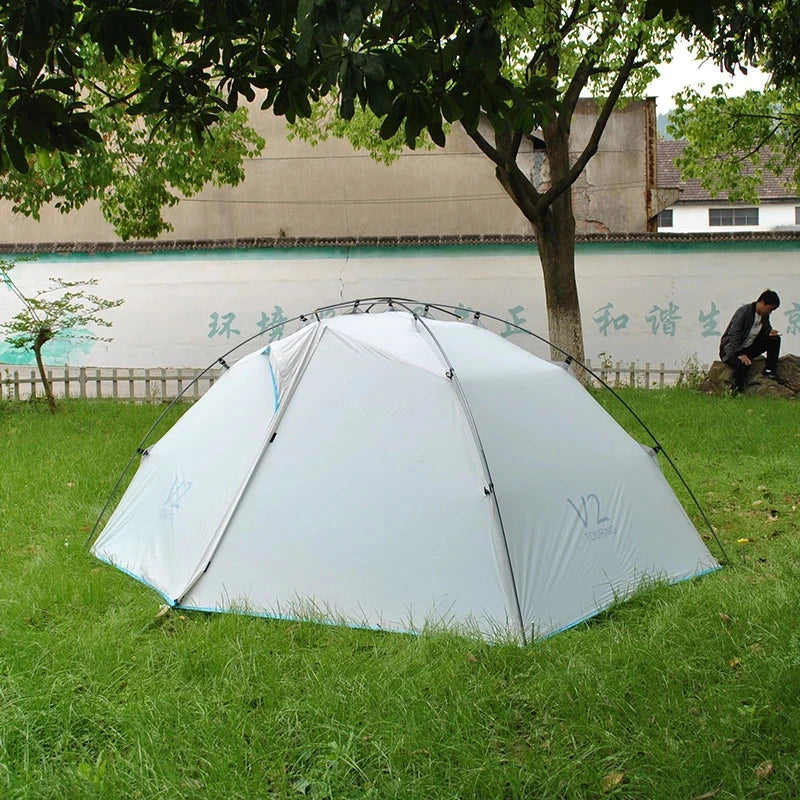 Ultralight Backpacking Tent Double Layer, 20D Nylon Portable GlowCart