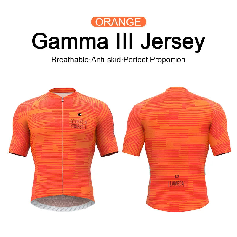 LAMEDA Bike Bicycle Jersey Men Summer Cycliny Short Sleeve for Men Biking Clothing Moisure Wicking MTB Top Shirts with 3 Pockets GlowCart