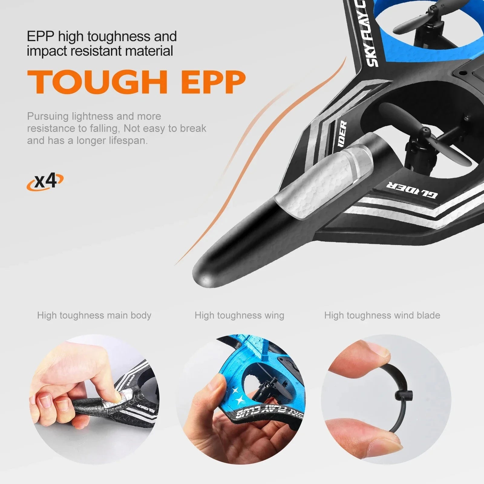 2025 New YP3 Foam Aircraft Remote Control Four Axle Fighter GlowCart