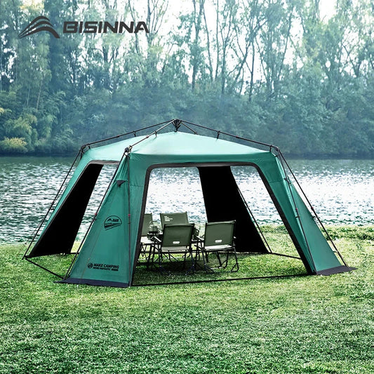 BISINNA 6-8 Persons One-touch Dome Tent Vinyl Coated Canopy GlowCart
