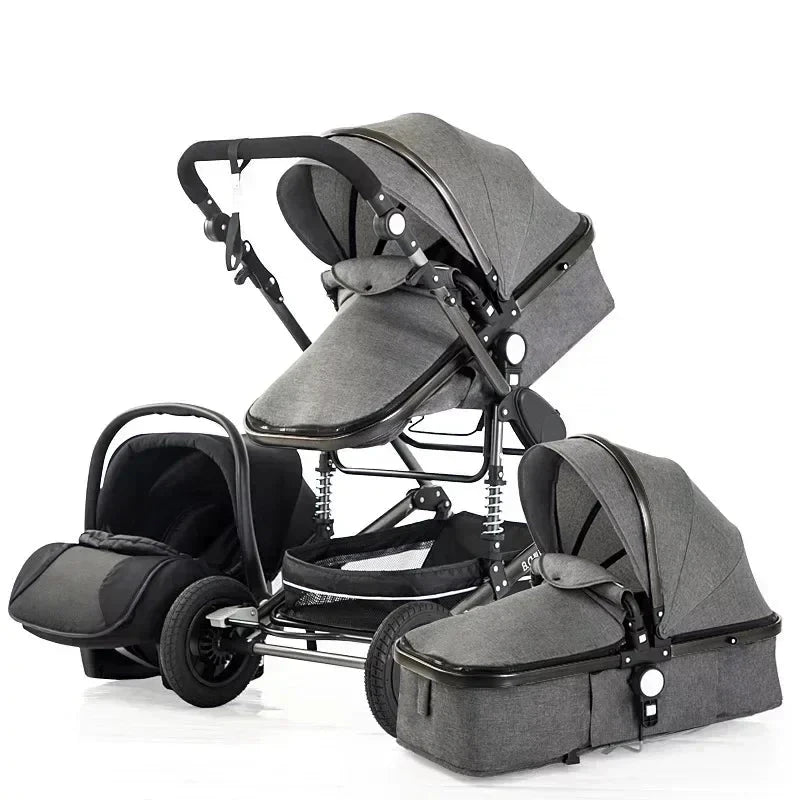 baby stroller 3in1 Luxury High Landscape baby pram portable baby pushchair multifunctional Newborn Carriage double faced GlowCart