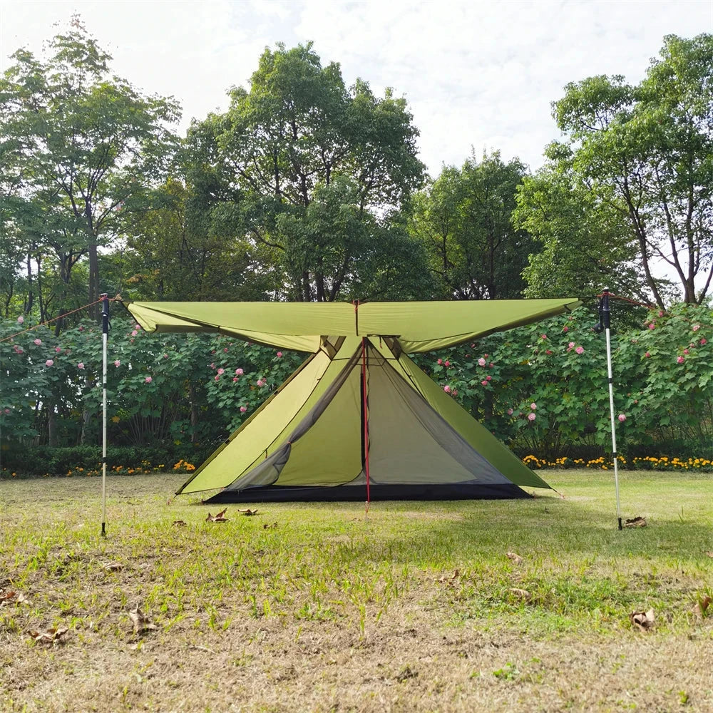 Tipi Rainfly Hot Tent, Lightweight, Hunting, Family Team, GlowCart