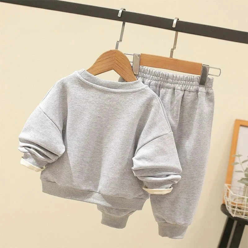 Autumn Kid Boy Clothes Set Cartoon Printed Sweatshirts Pullover Top and Pants Bottom 2pcs Suit Children Girls Outfits Tracksuits GlowCart