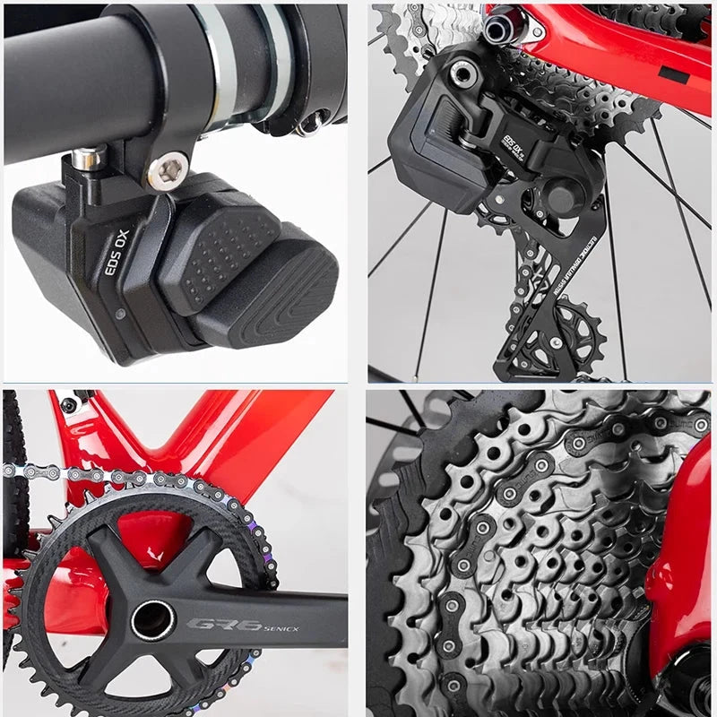 2025 New Carbon Fiber Wireless Gravel V3 Road Bike WheelTop EDS OX-13S Electronic Shifting Bicycle With Straight Handlebar GlowCart