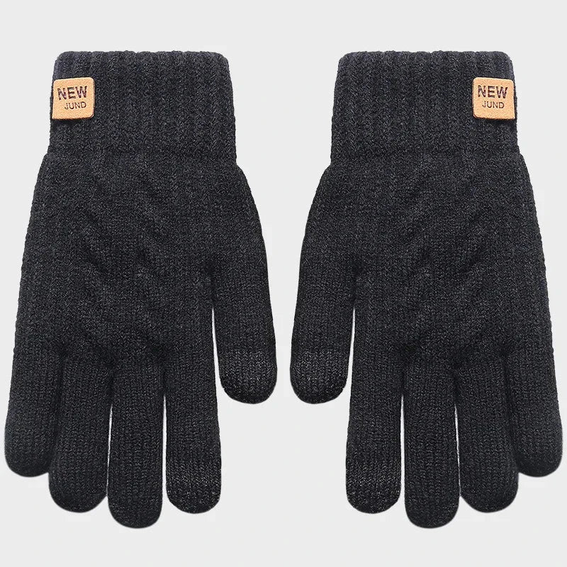 Wholesale Fleece Lined Fashion Warm Black Cable Knitted GlowCart