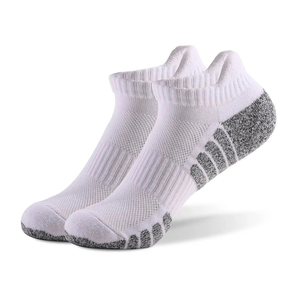 3pairs thickened towel bottom running socks mesh boat socks non-slip breathable sports socks Low cut Men's socks Women's socks GlowCart