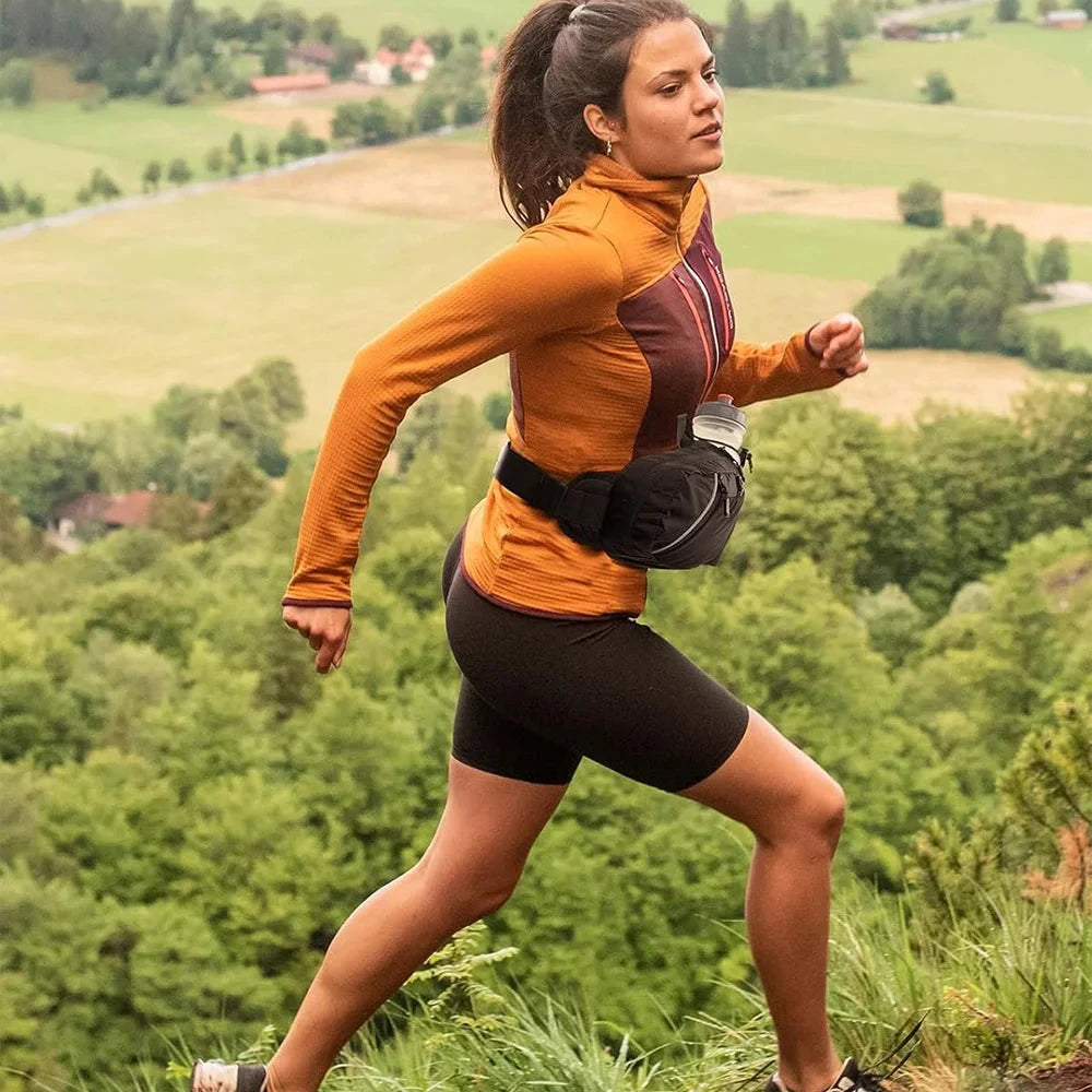 WATERFLY Fanny Pack Waist Bag: Hiking Water Bottle Holder with Strap Waist Pack for Women Men Hydration Hip Packs for Running GlowCart