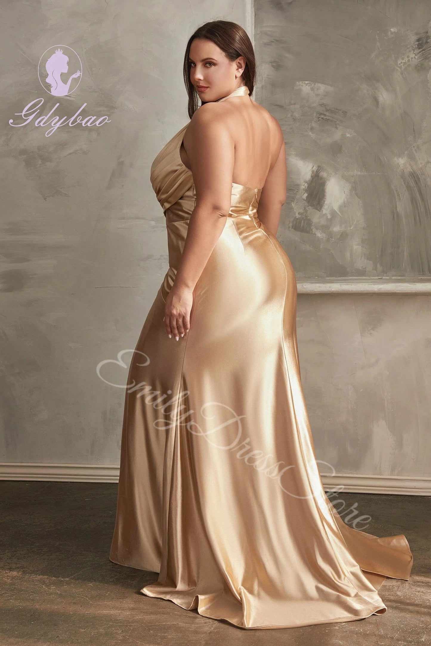 Evening Dress Women Elegant Tight Halter Sexy Satin Royal GlowCart