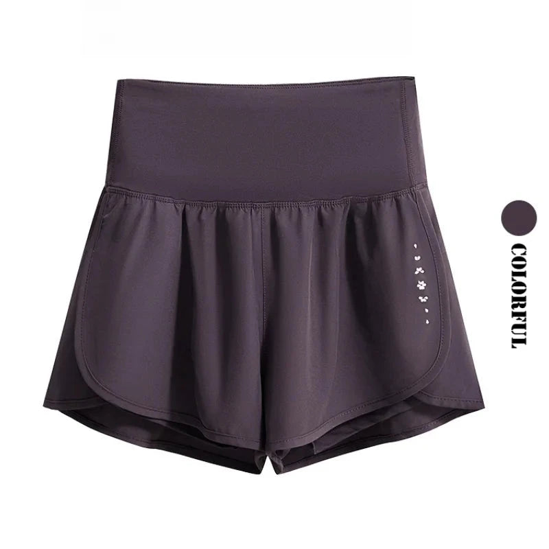 DRUR Women Yoga Shorts High Waist Double Layer Running Gym Shorts With Pocket Summer Sportswear Fitness Clothes Jogger Short New GlowCart
