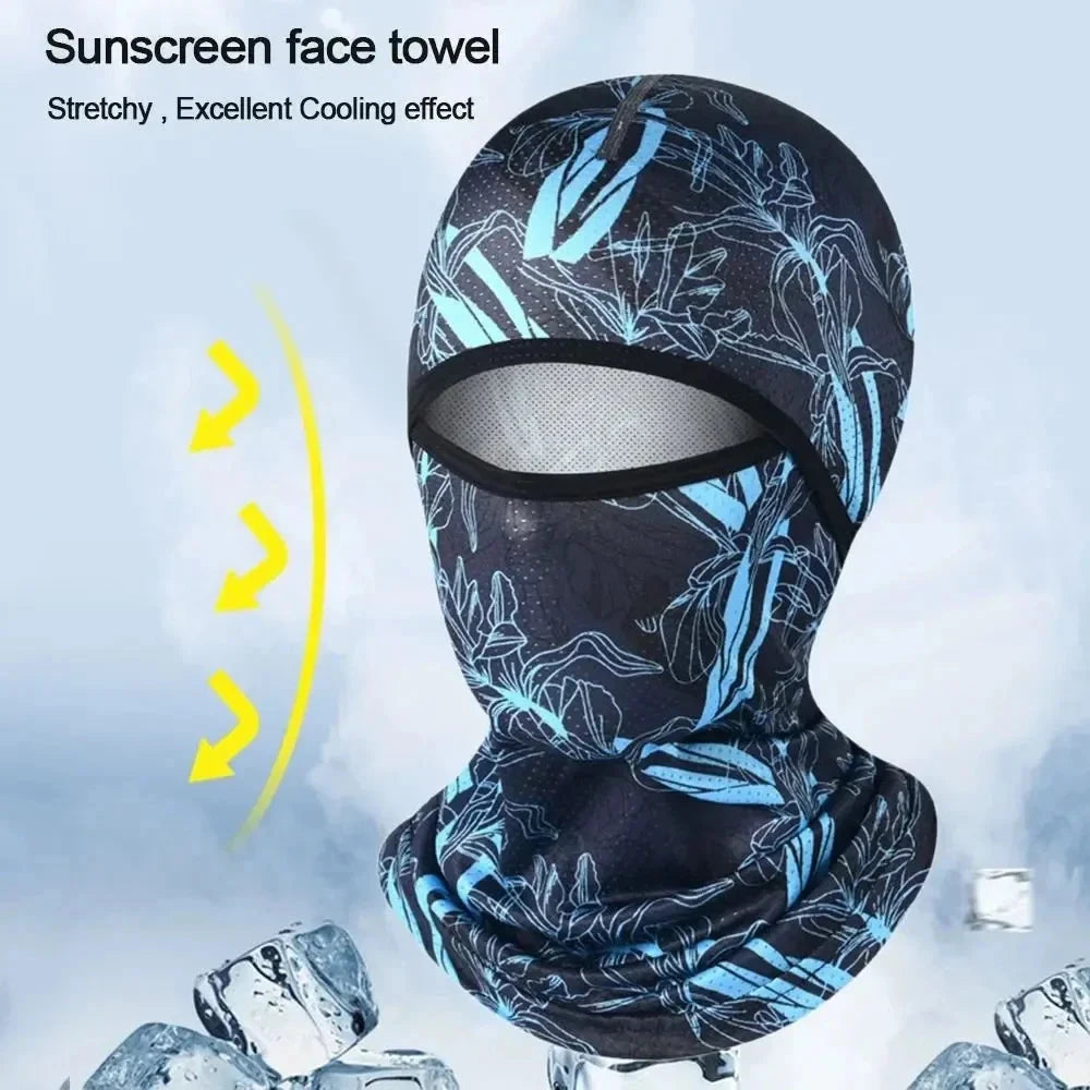 Summer Cool Balaclava Ice Silk Cycling Full Face Cap Sun GlowCart