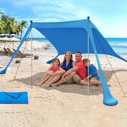 Camping Tent Windproof Pop Up Awning Outdoor Beach Sun Shade GlowCart