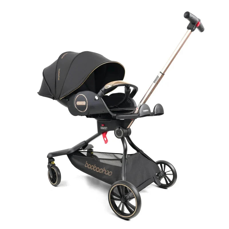 2025 New Baby Stroller A High-view, Lightweight Stroller That Can Be Sat on, Reclined, Pushed in Both Directions, and Folded. GlowCart