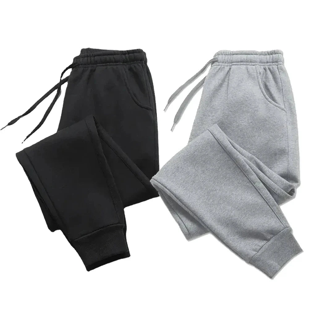 Mens Casual Pants Autumn Winter Fleece Sweatpants Men GlowCart