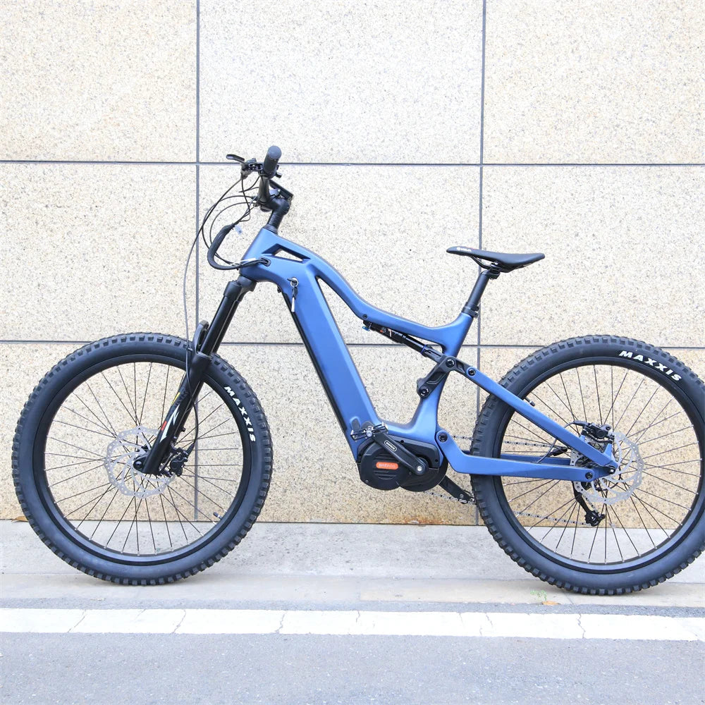 M620 29in 48v Mtb Bike Full Suspension Ebike Mid Drive Motor Carbon Fiber T700 Frame E Mountain Bike Lithium Battery 9-speed GlowCart