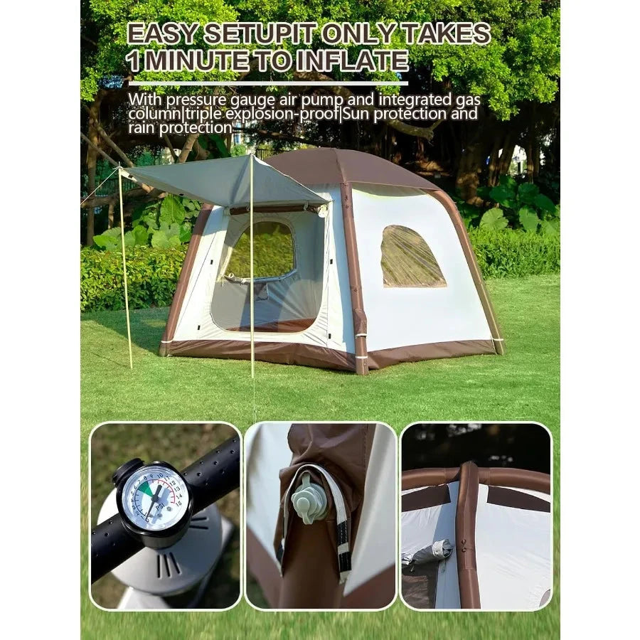 Inflatable Camping Tent 2 4 6 8 Person Glamping Inflatable GlowCart