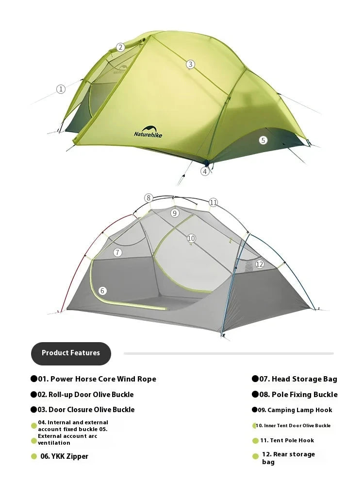 Naturehike Star River EXT Hiking Tent Outdoor Camping GlowCart
