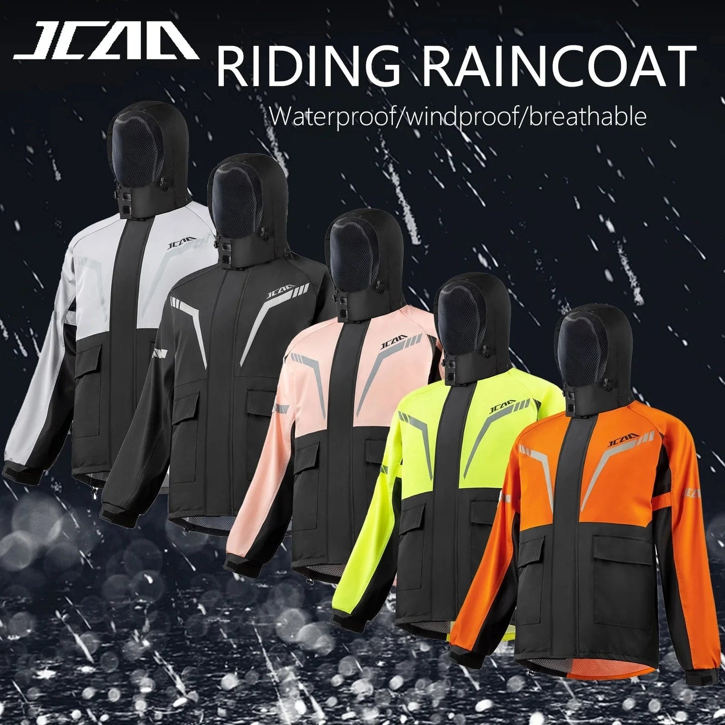 Men Women Motorcycle Raincoat Waterproof Motorbike Rain Coat GlowCart