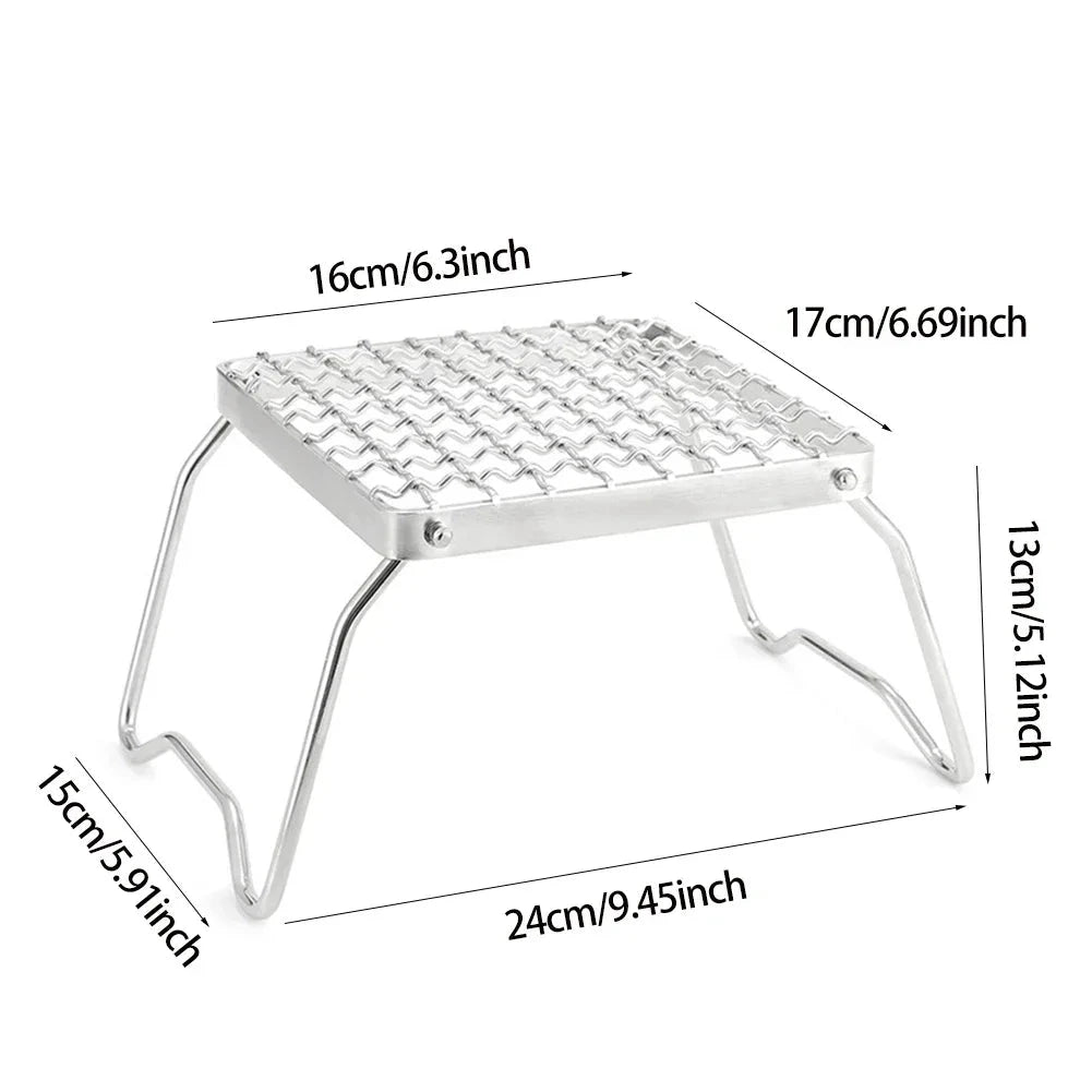 Multifunction Folding Campfire Grill Stand Tourism Portable GlowCart