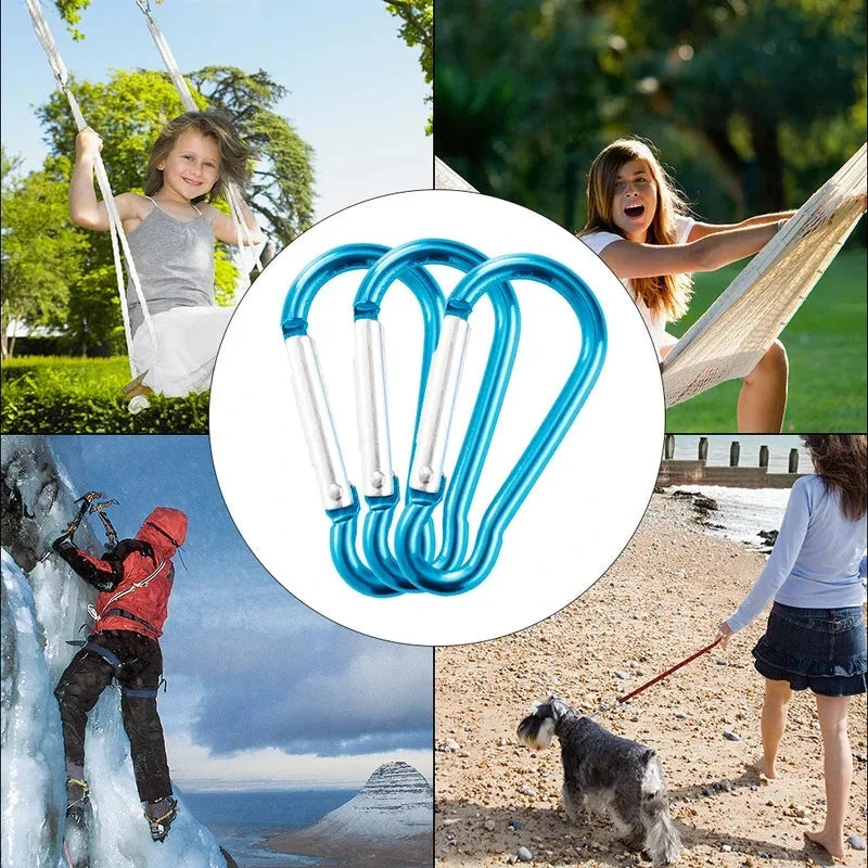 Mini Carabiner Keychain Alluminum Alloy D-ring Buckle Spring GlowCart