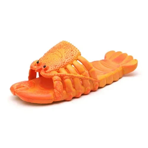 EOFK Lobster Slippers Women Funny Animal Summer Flip Flops Cute Beach Shower Casual Unisex Big Size Soft Home Slides GlowCart