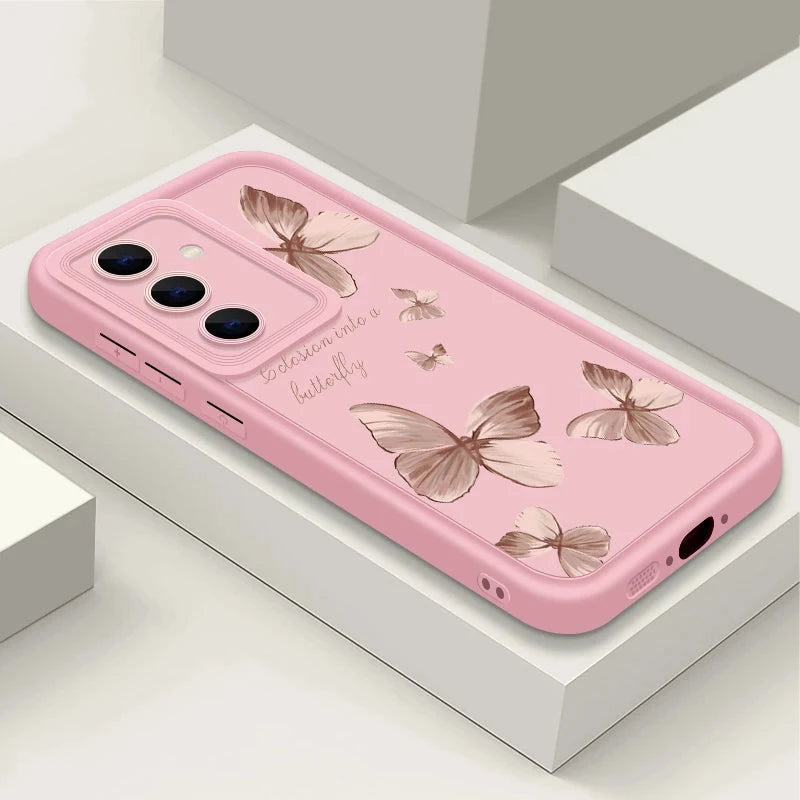 Gold Butterfly Soft TPU Case For Samsung Galaxy A55 A17 A54 GlowCart