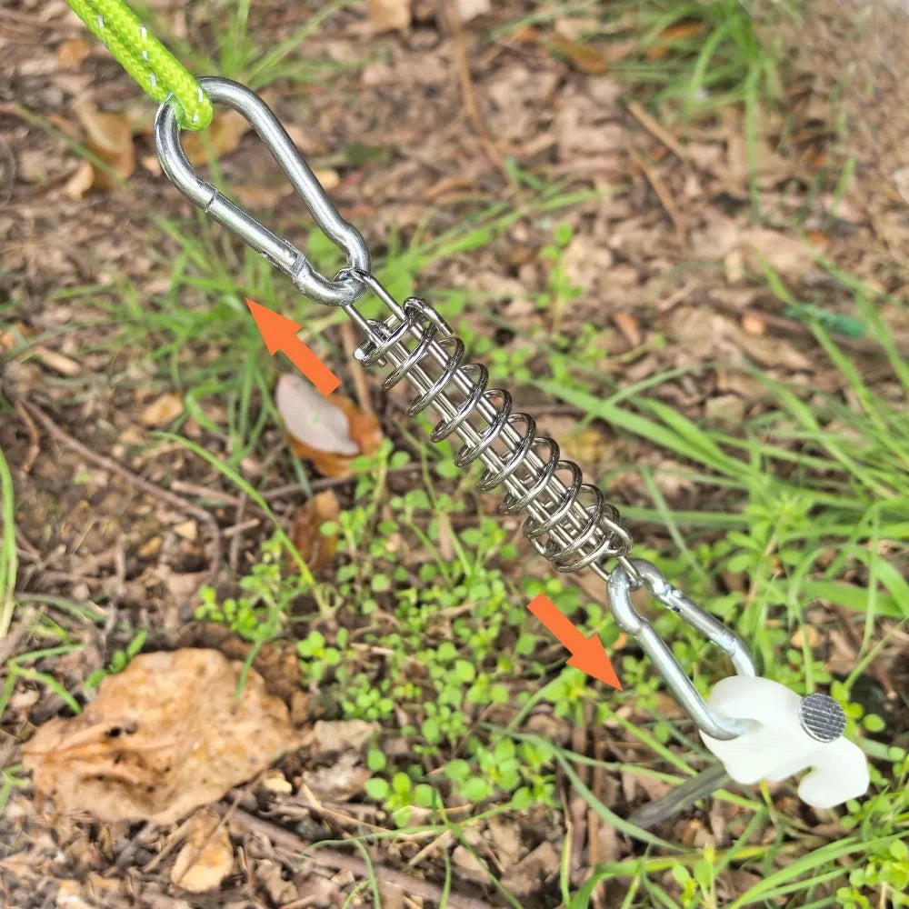 4/6Pcs Camping Tent Wind Rope Spring Buckle Tent Tensioner GlowCart