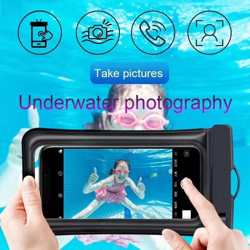 IP68 Universal Waterproof Phone Cases Bag For iPhone 16 15 GlowCart