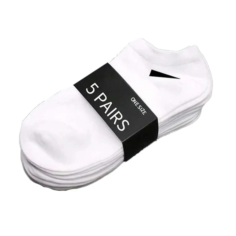 5/10 /20/30 Pairs Unisex Casual Plain Color Boat Socks Thin GlowCart