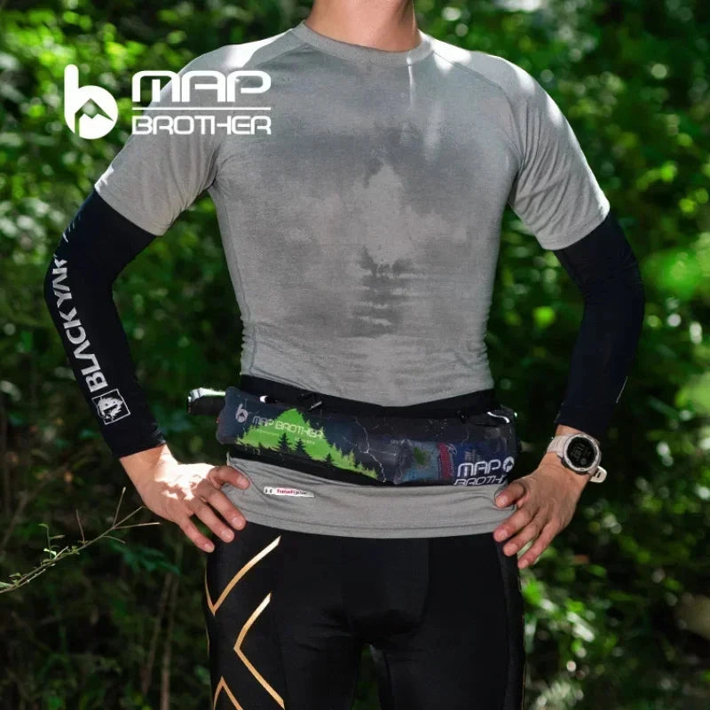 MAP BROTHER W1002 Hydration Running Belt Waist Pack Travel Money Bag Trail Marathon Gym Workout Fitness Mobile Phone Holder Bag GlowCart