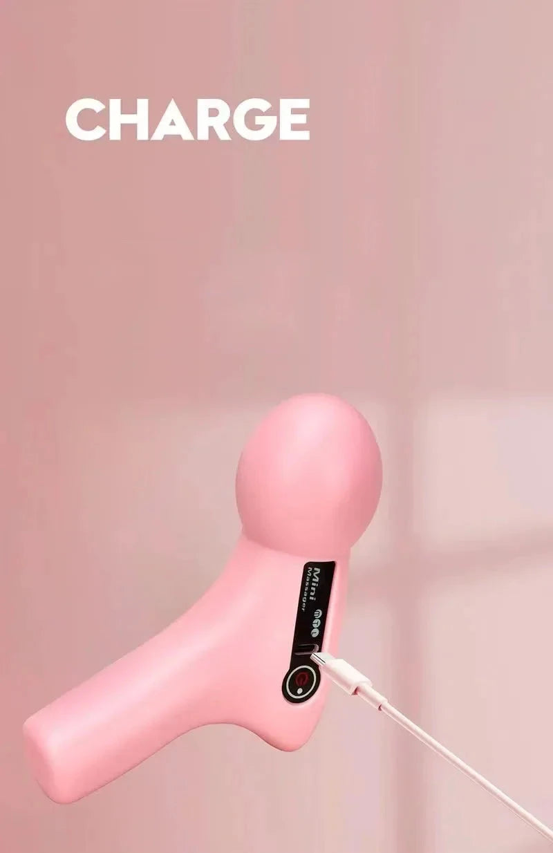 Mini Massage Massage LCD Screen 6 Heads Gun Muscle Massager GlowCart