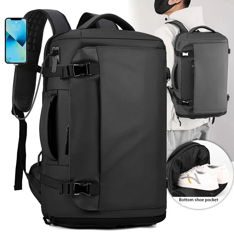 New Box-Type Open Pocket Backpack, Independent Shoe Bag GlowCart