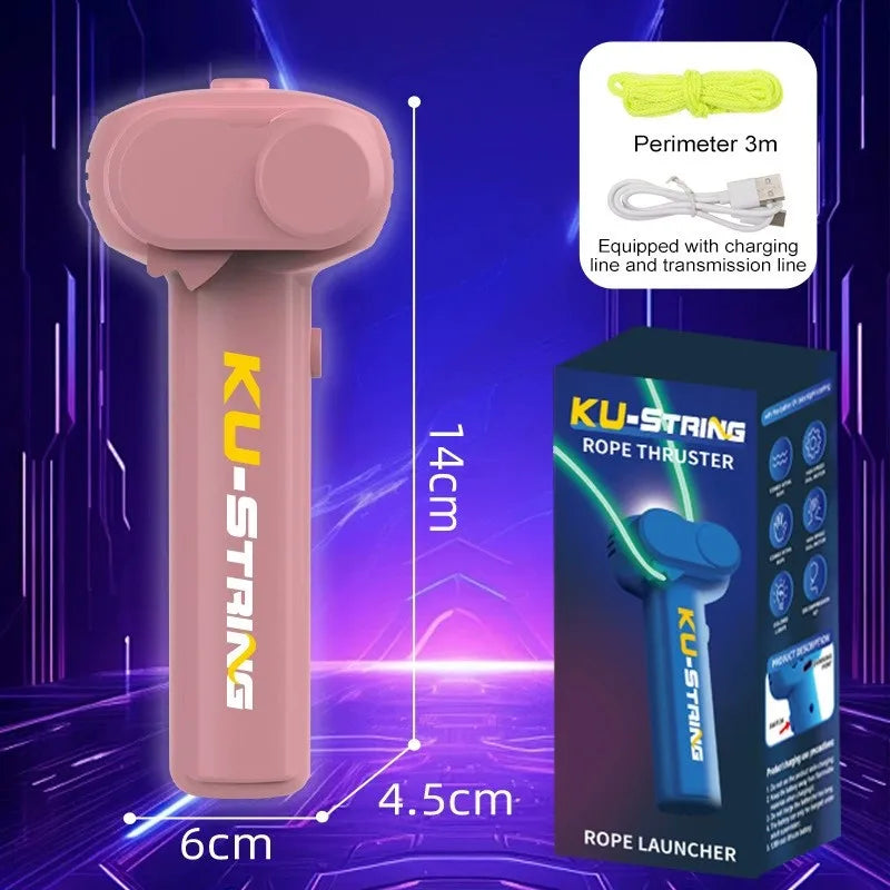 Launcher Loop Rope Toy Rope Launcher Zip String Handheld Adjustable Speed Luminous Rope Lasso Kids Adult Fun Game Toys Gift GlowCart