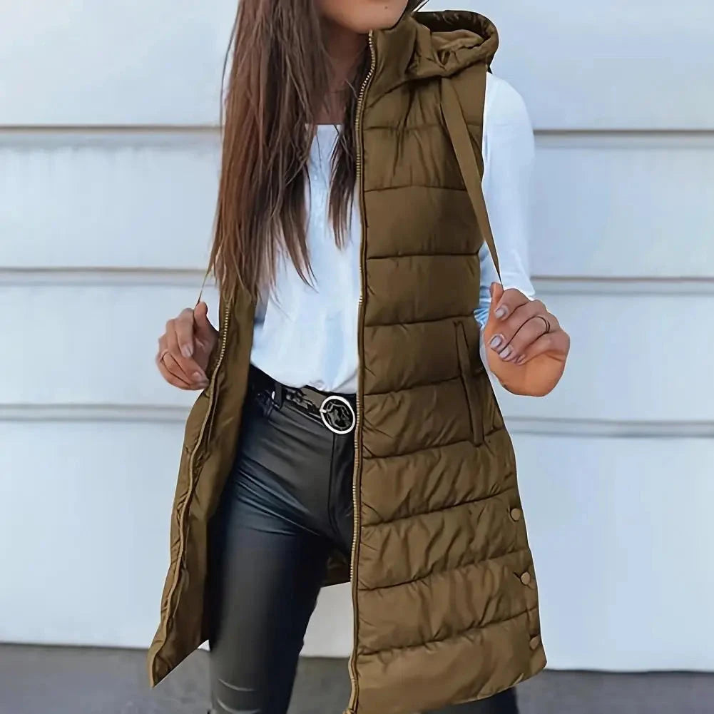 2025 Women  Down Vest Women's Puffer Vest Casual Zip Up GlowCart