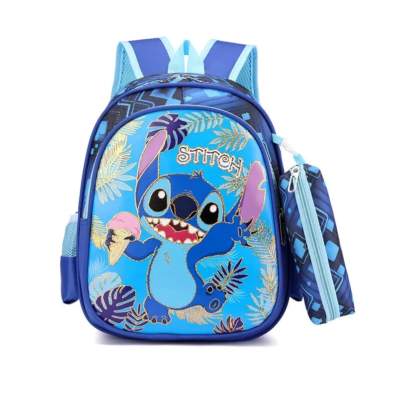 Disney Spiderman Unisex Backpacks Large Capacity Gilding Print Schoolbag For Children's Gifts With Pen Case GlowCart