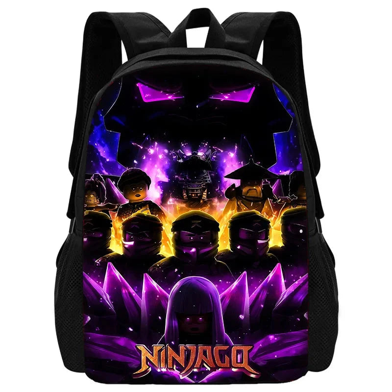 Child School Sports Game N-NinjagoS Backpack with Lunch Bags ,Pencil Bags ,School Bags for Boys Girls Best Gift GlowCart