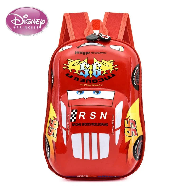 Disney New Cartoon McQueen Hard Shell Kindergarten Backpack for Boys and Girls Aged 3-6 GlowCart