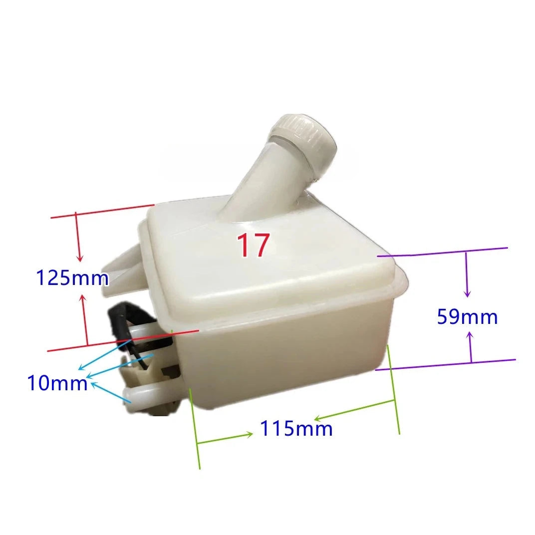 Brake Fluid Reservoir For Brake and Clutch Fluid Truck Electric Tricycle Agricultural Vehicle Braking liquid Bottle 1PC GlowCart