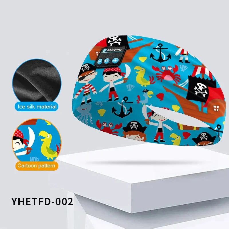 Kids Bluetooth Headphone Music Sport Headband Sleep Mask GlowCart