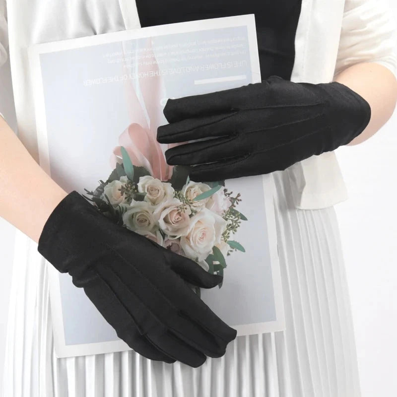Elastic Black White Formal Gloves Honor Guard Gloves Guard GlowCart