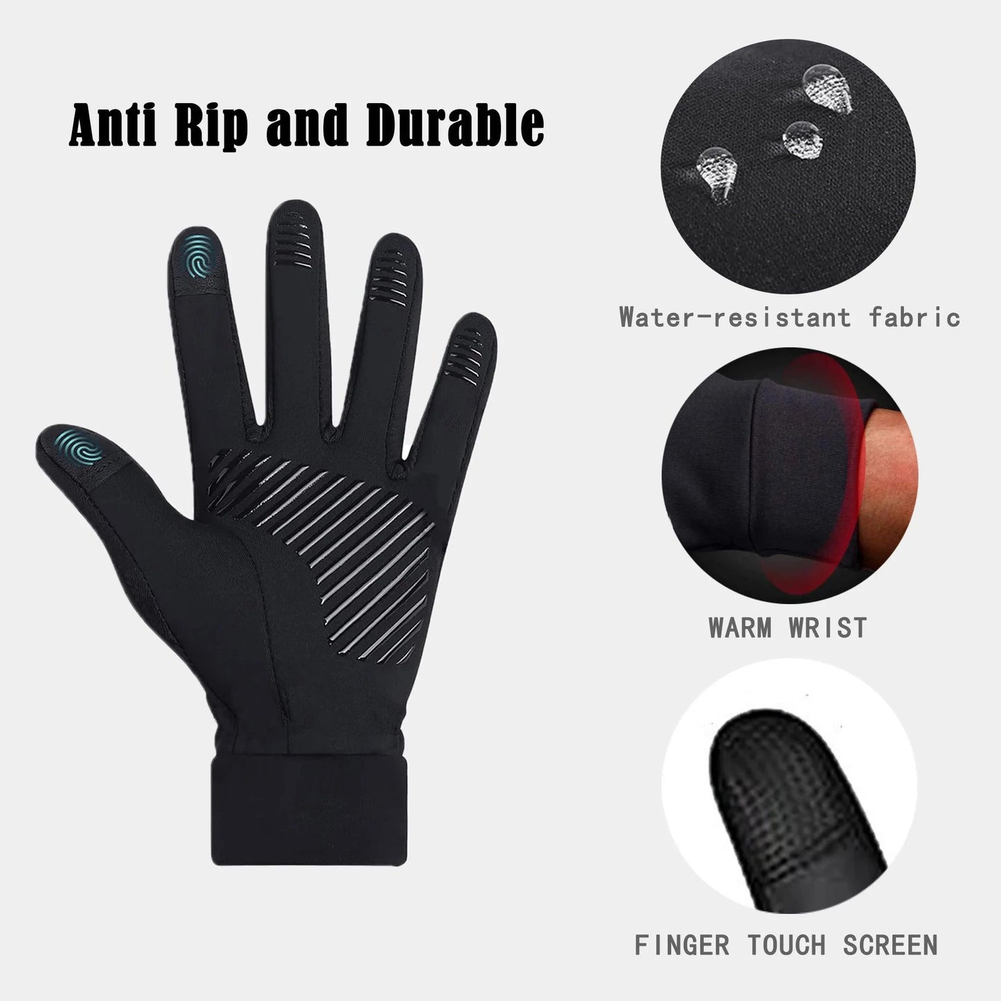 Winter running warm gloves, touchscreen gloves, suitable for GlowCart