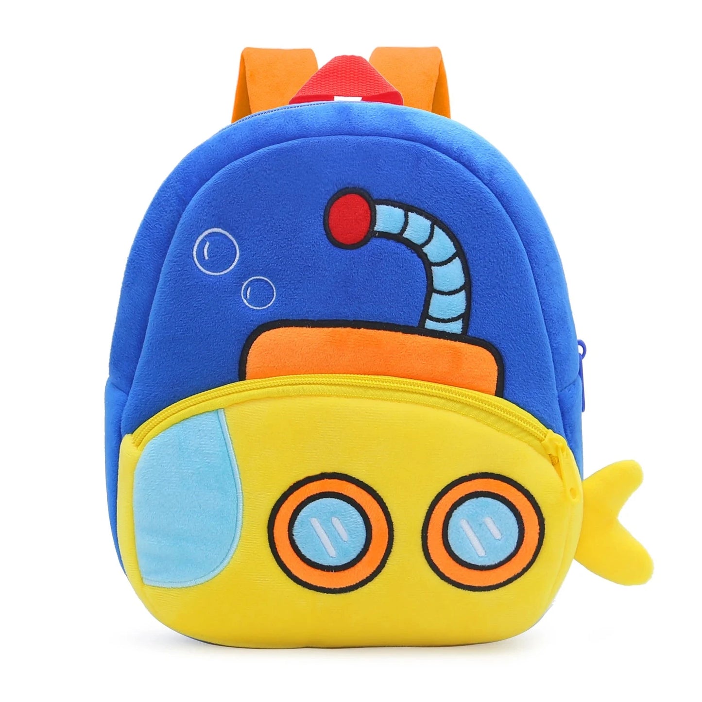 2-4 years old kids engineering backpack cartoon excavator backpack plush kids small school bag toy backpack GlowCart