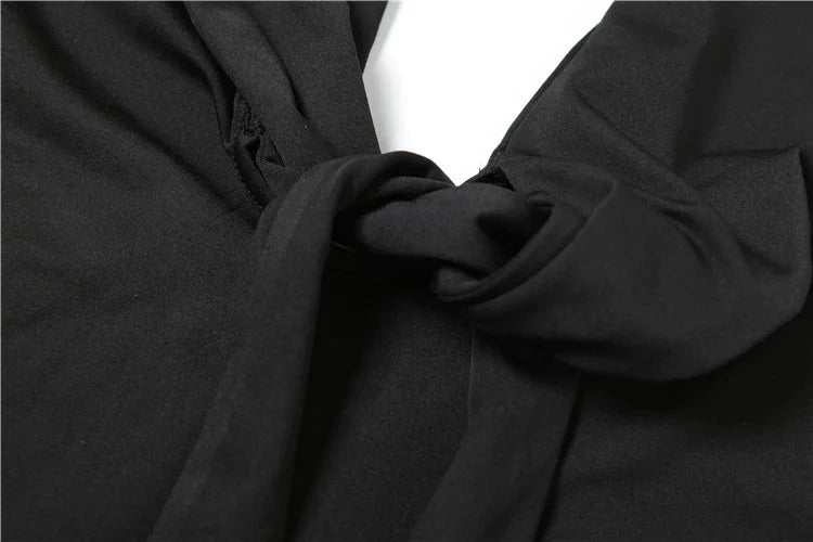 Weird Puss Sexy Halter Dress Women Backless Deep V-Neck GlowCart